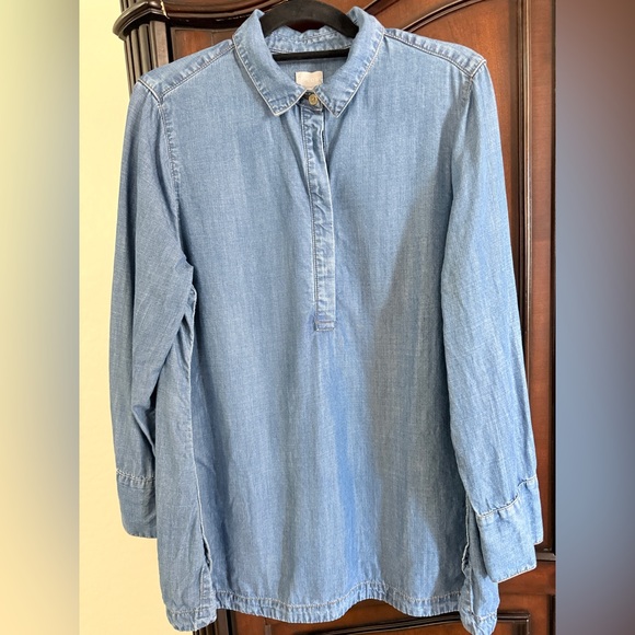 Chicos No Iron Shirt Collection 5 long Sleeve tunic length Sz L/2 - Picture 4 of 6